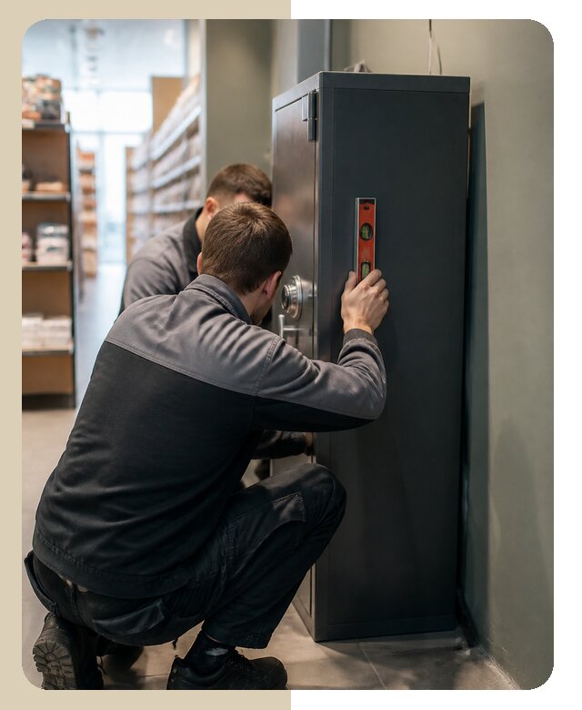 Профессиональная установка сейфа в магазине в Боре
